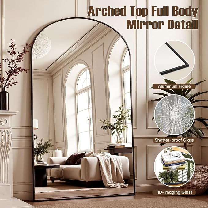 Full Length Mirror, Oversized Floor Mirrors, Leaning Free Standing Mirrors - Image 5