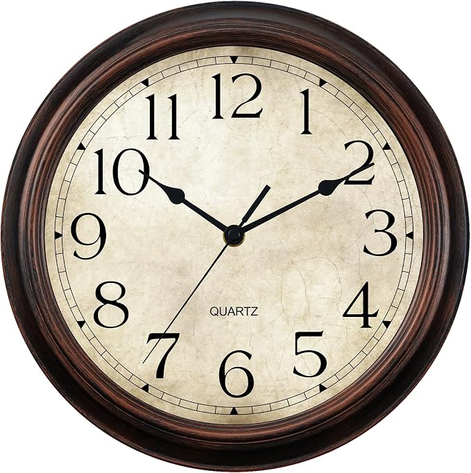 KECYET Wall Clock Battery Operated Vintage Silent Non-Ticking Analog Wall by KECYETWALLCLOCK