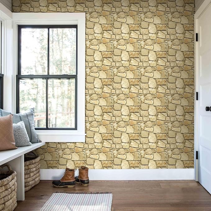 COMSTICKC 3D Faux Stone Wall Panel Peel and Stick Wall Stickers, Not Real Stone - Image 6