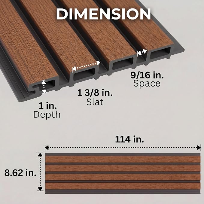 From Plain to Beautiful in Hours WPC Exterior Wall Slat Panels Waterproof - Image 2