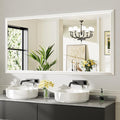72x36 Inch White Bathroom Mirror by Briivuemodernmirrors
