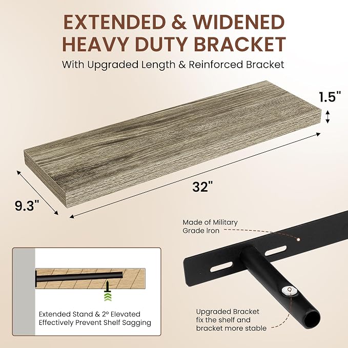 Dreamland 32 Inches Floating Shelves - Image 3