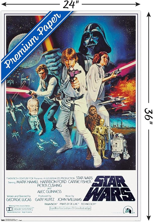 Trends International 24x36 Star Wars-V One Sheet Premium Wall Poster, 22.375" x - Image 3