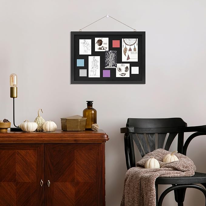 DAHAPYBOO Cork Board with Linen Black, Bulletin Board 17"x12" .Corkboards - Image 7