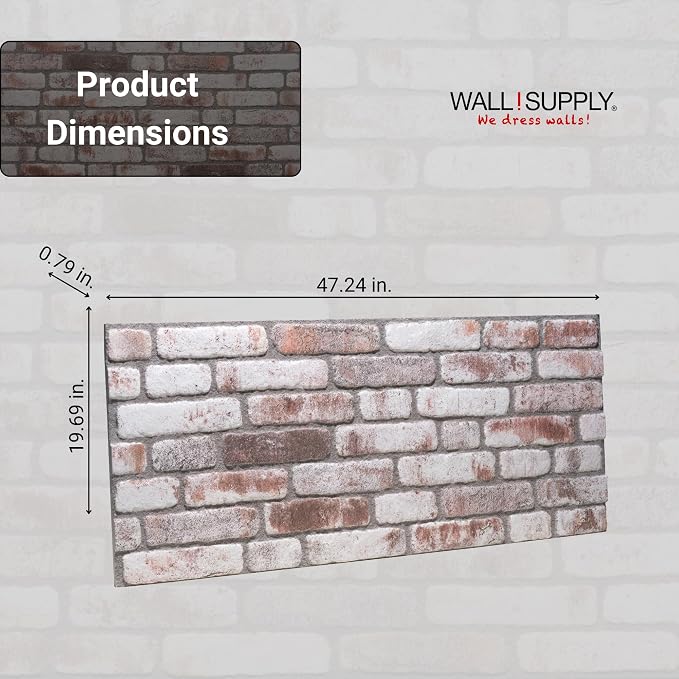 Wall!Supply 3D Wall Panels – Faux Brick, Bedroom & Office – Easy DIY - Image 5