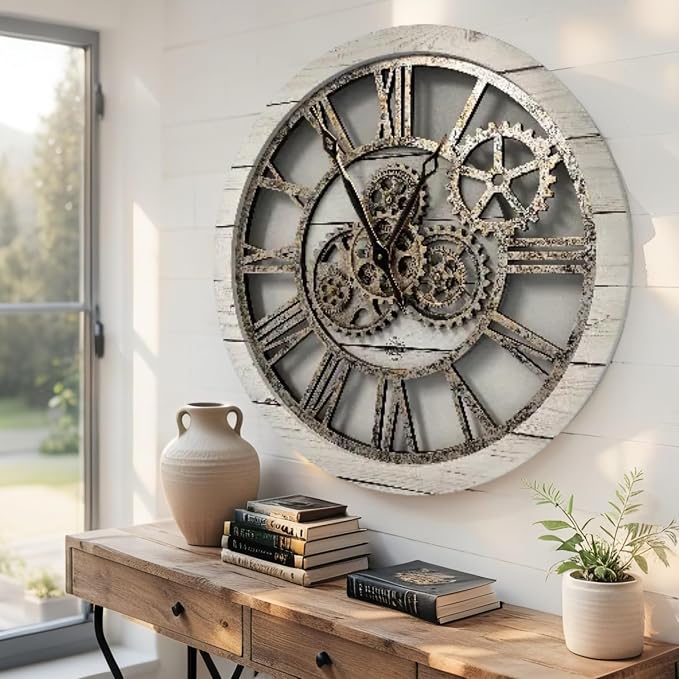 ImprovingLife The Gears Clock The Original Real Moving Gear Wall Clock Vintage - Image 3