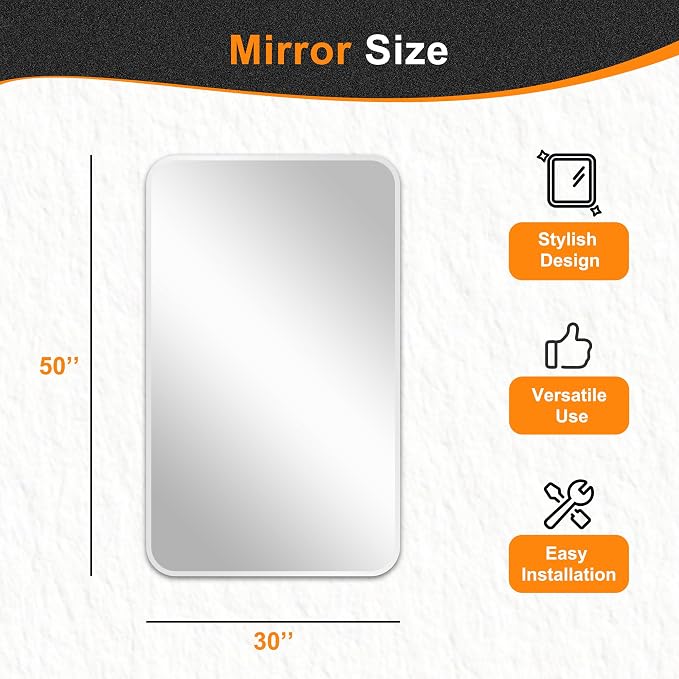 Delma Bathroom Vanity Mirror, High-Definition Bathroom Mirror, Versatile - Image 3