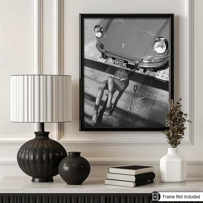 Poster Master Woman Under Classic Car - Image 3