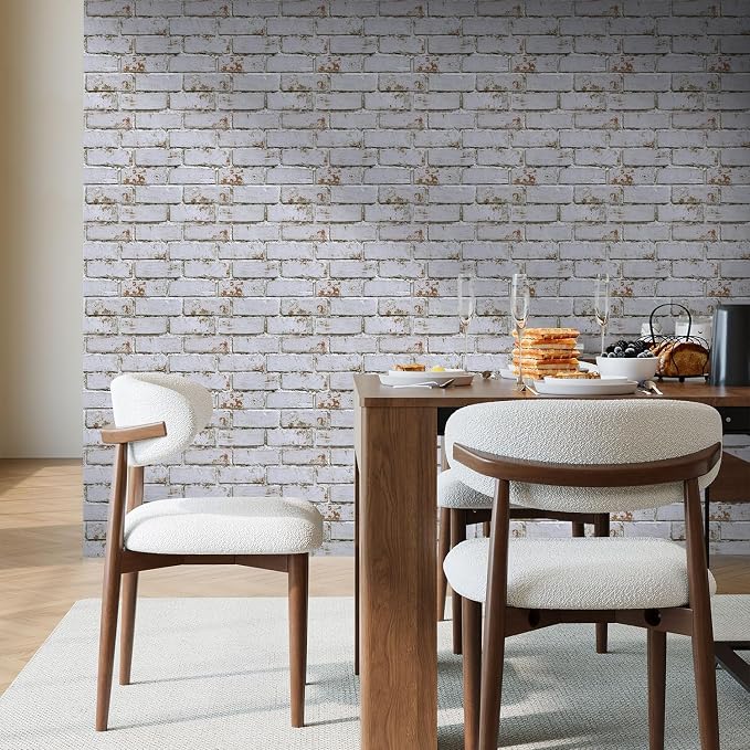 Commomy 3D Peel and Stick Brick Tiles- 10 pcs 11.8" x 11.8" Small Size PVC - Image 9