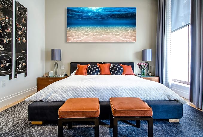 S00775 Print Artwork Blue Ocean Sea Wall Art Canvas Prints Picture Seaview - Image 5
