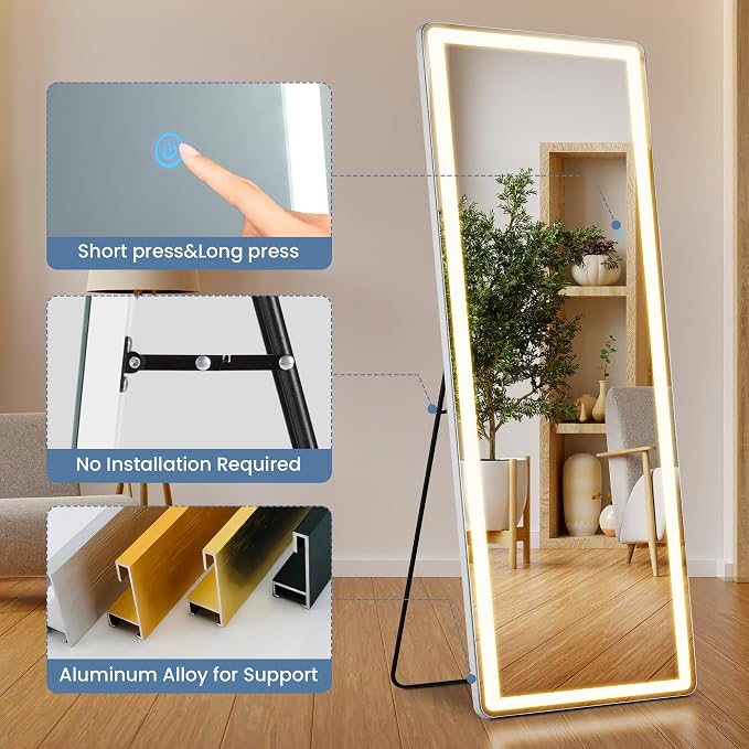 DUMOS LED Full Length Mirror, Dressing Room, Living Room - Image 6