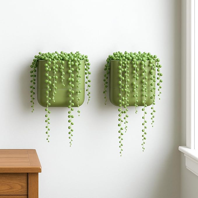 Phoenix Vine 6.5 Inch Wall Mounted Self-Watering Planter Pot - Image 2