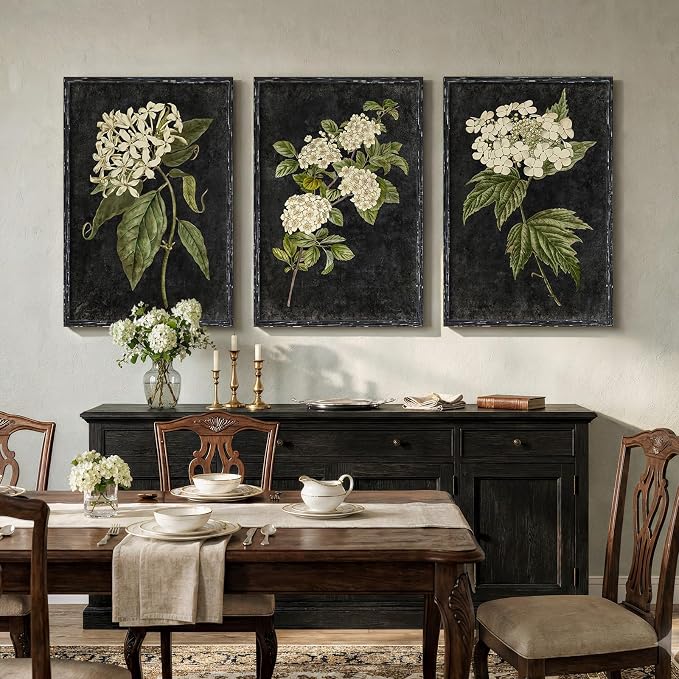 Vintage Framed Hydrangea Floral Wall Art - Image 5