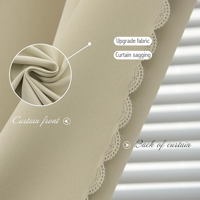 Thermal Blackout Curtains with Self-Adhesive Tape, No Rod No Drill Easy Install - Image 5
