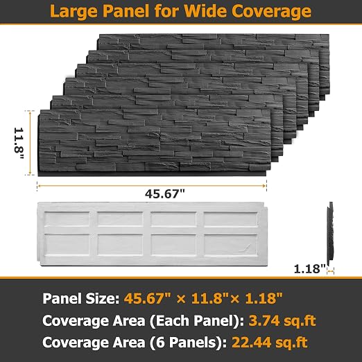 ROOMTEC 6-Packs Faux Stone Wall Covering Panels - Image 2