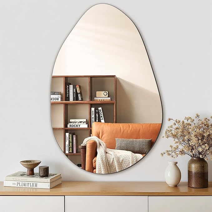 FICTOR Irregular Asymmetrical Wall Mirror, Living Room, Dining Room by FICTOR