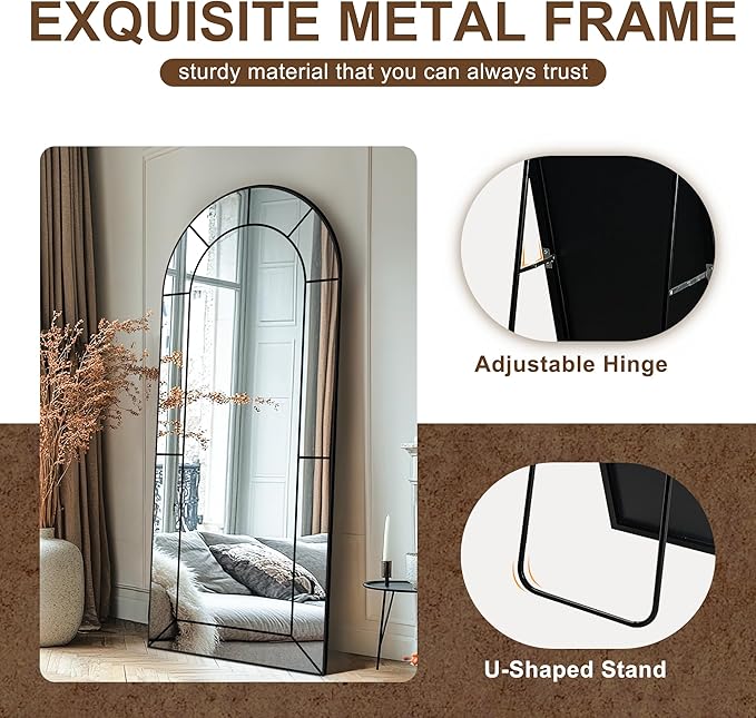 Wall Mirror, Full Length Floor, Window Pane - Image 4