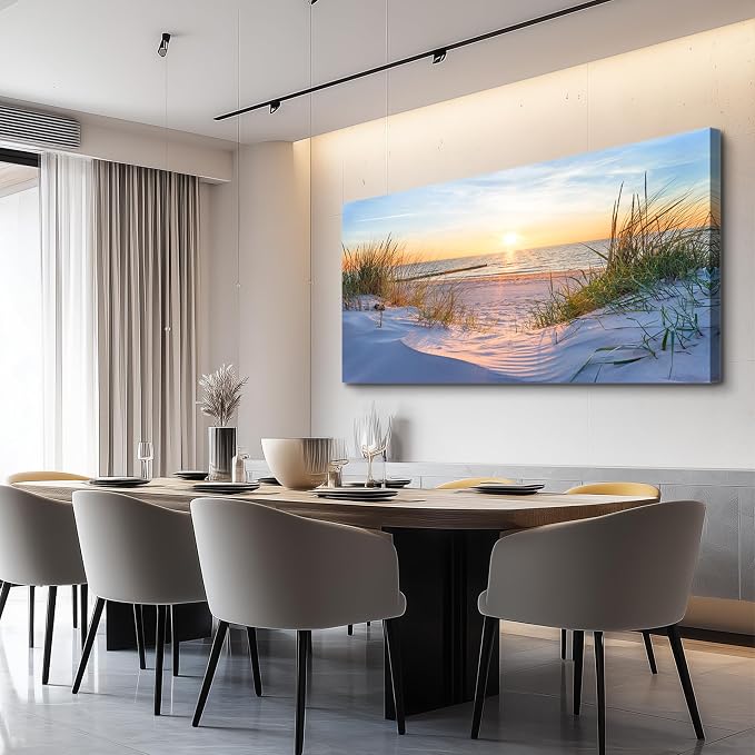 Wall Art For Living Room Large Size Wall Decorations Pictures Blue Sun Beach - Image 9