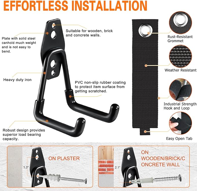 HUPBIPY 26 Pack Garage Hooks Heavy Duty Utility Steel - Image 3