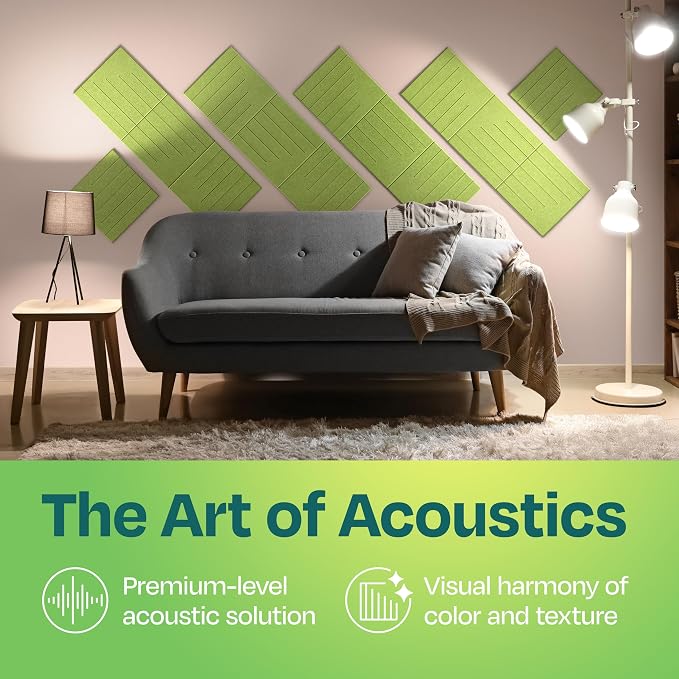 Acoustic Panels 12-Pack Soundproof Wall Panels 12"x12"x0.4" Decorative Sound - Image 2