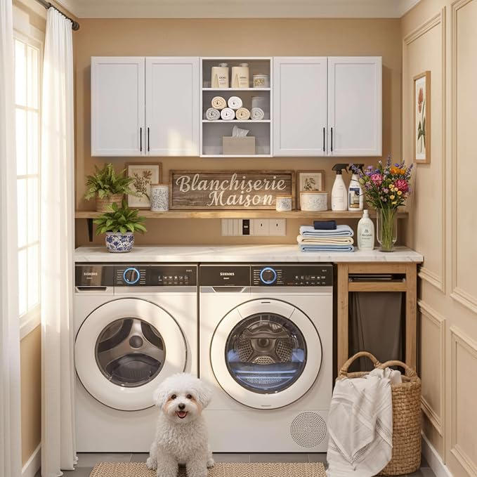 Furnaza Wall Cabinets for Laundry Room, Shaker Wall Mounted Kitchen Cabinets - Image 3