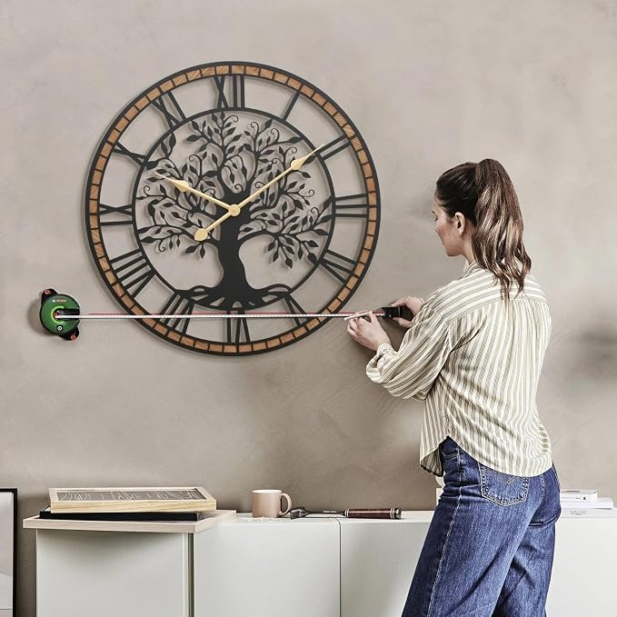 Micasso Farmhouse Oversize Wall Clock: 32Inch Rustic Tree of Life Metal - Image 3