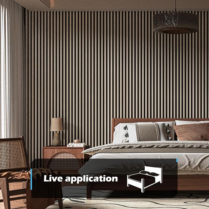 Art3d 4-Pack 108" x 12" Acoustic Wood Panels - Image 2