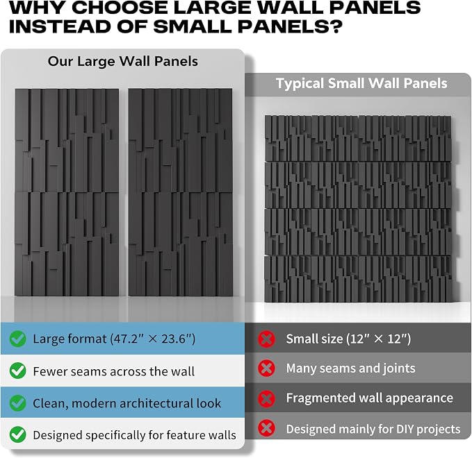Large PU Decorative Wall Panels, TV Wall, Office & Commercial Spaces - Image 3