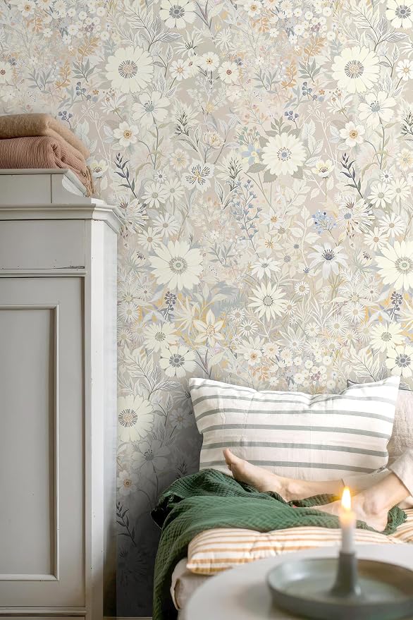 Wallpaper Peel and Stick Floral Wall Paper Removable Waterproof - Image 7