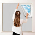 100% Blackout Curtains for Bedroom, Portable DIY Window Blinds, No Drill Window by Petaholic