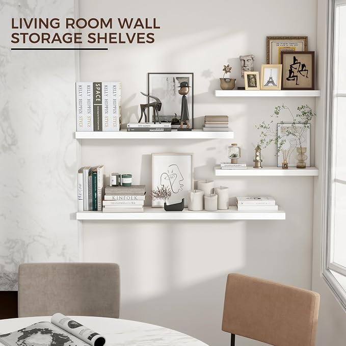 Venusmiles Floating Shelves for Wall 36 inch Long, Engineered Wood Wall Shelves - Image 6