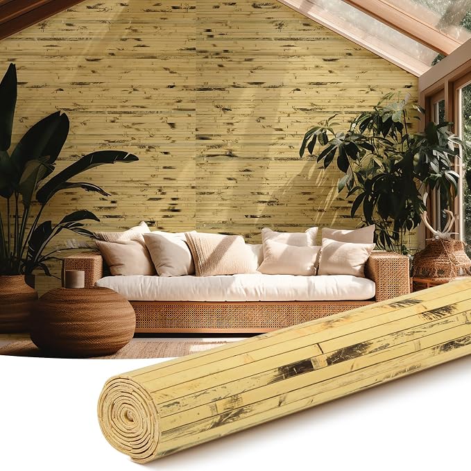 Juexica 1 Pcs Natural Bamboo Wall Panel by Juexica