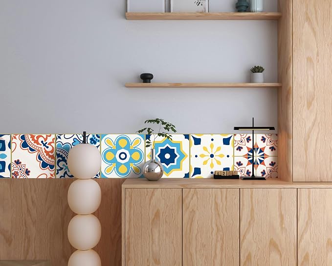 FLFK Wallpaper Border Tile Stickers Peel and Stick Wall Border - Image 4