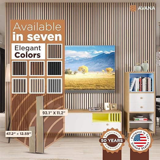 Avana Acoustic Wood Wall Panels – 93.2x11.25 Inch Panels – Fits 94x12 Layout – - Image 7