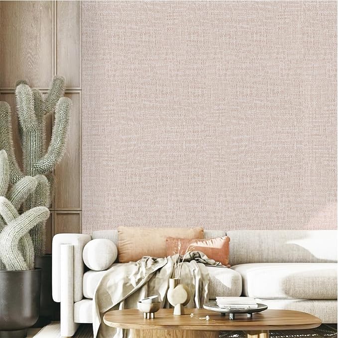 Yancorp 24"x394"/32.8' Textured Fabric Peel and Stick Wallpaper - Image 5