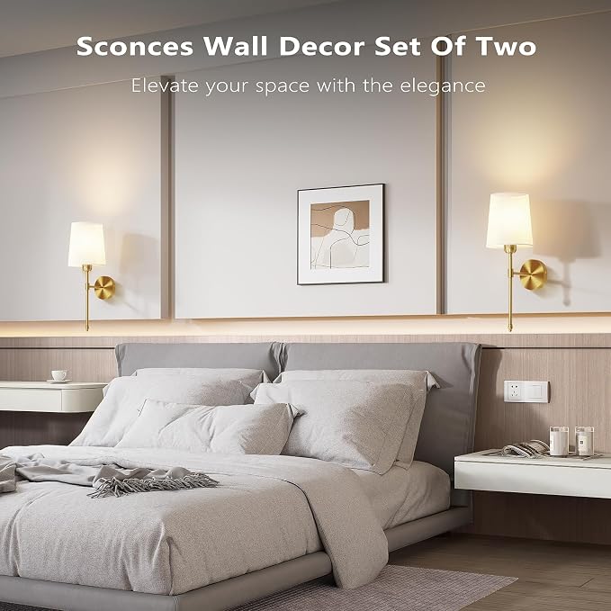 Ouyulong Battery Operated Wall Sconces Set of 2, Wireless Rechargeable Dimmable - Image 7