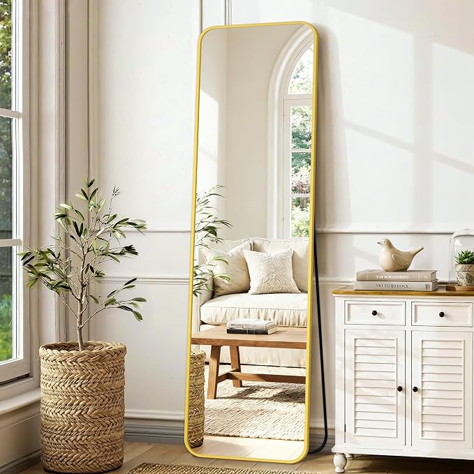 Delma Full Length Mirror, Wall Mounted, Freestanding or Leaning, Rounded - Image 8