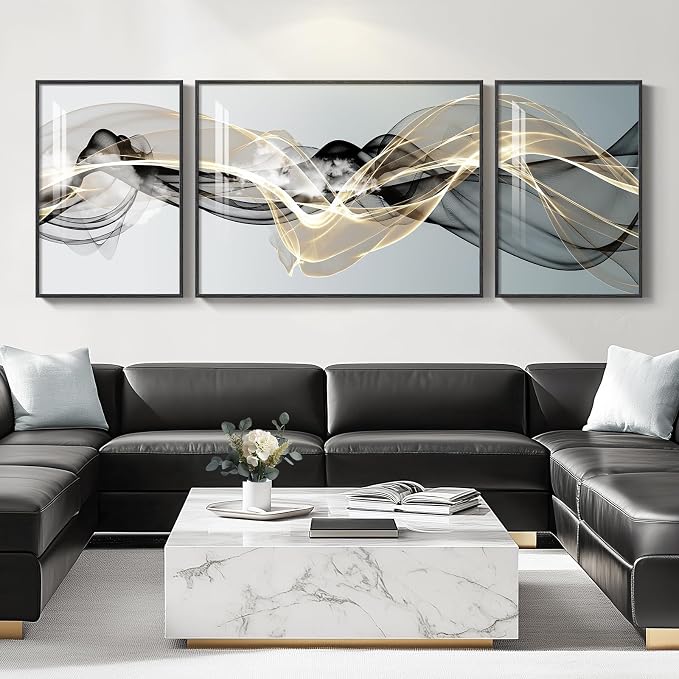 Extra Large Framed Modern Luxury Abstract Wall Art - Image 4