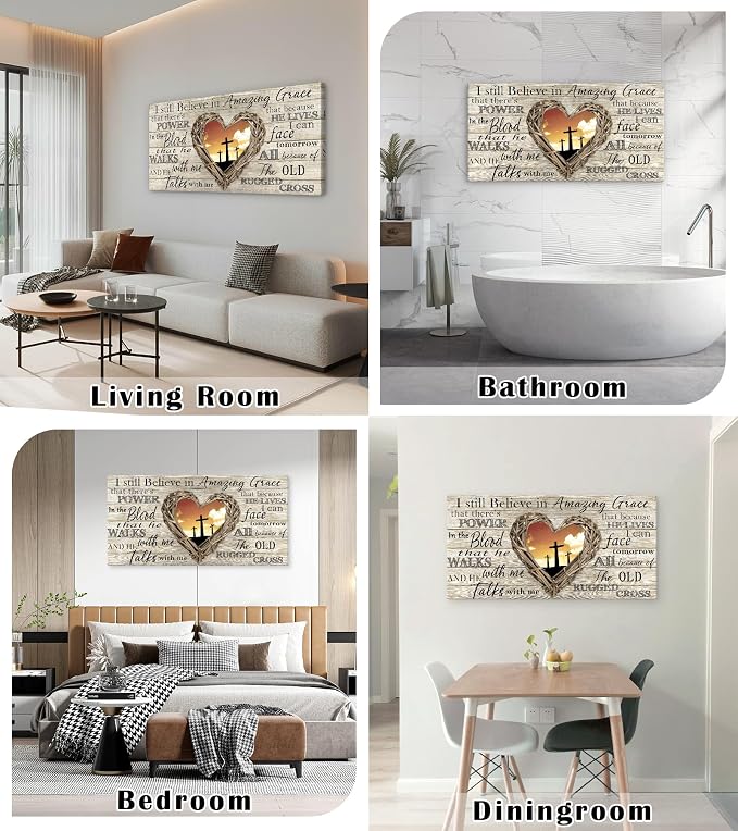 Cao Gen Decor Art A63575 Amazing Grace Wall Art Decor Canvas Print Picture - Image 3