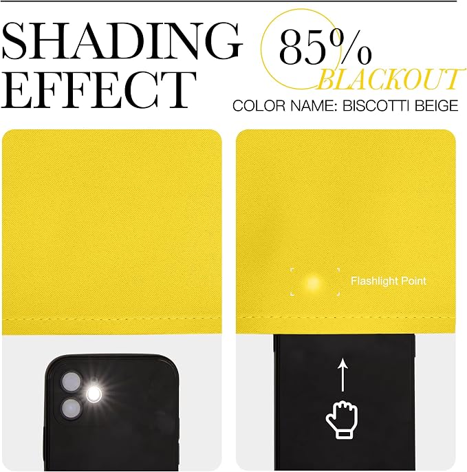 NICETOWN Bright Yellow Blackout Curtains 63 inches Long - Image 4