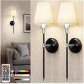DORESshop Battery Operated Wall Sconce Set of 2, Wireless Wall Light Easy to by DORESshop