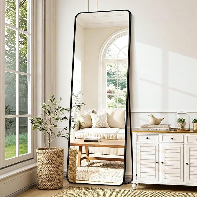 Delma Full Length Mirror, Wall Mounted, Freestanding or Leaning, Rounded - Image 8