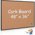 Cork Board Bulletin Board 36 x 48, Foldable Notice Pin Board by Justdowhatyouwanttodo
