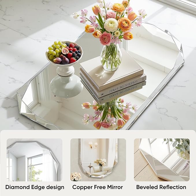Suidia Bathroom Mirror, Frameless Bathroom Mirror - Image 3
