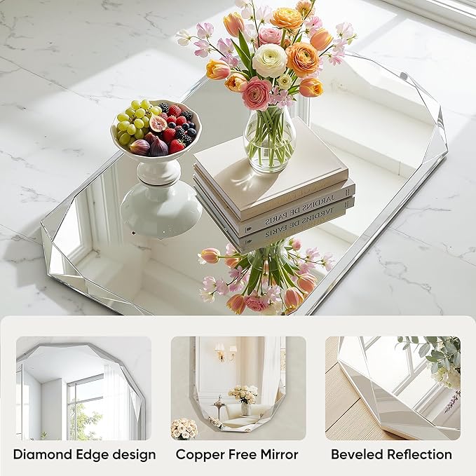 Suidia Bathroom Mirror, Frameless Bathroom Mirror - Image 4