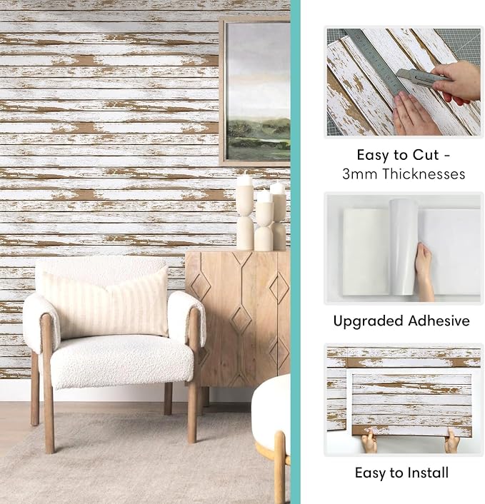 Commomy Faux Wood 3D Wall Panels - Image 5