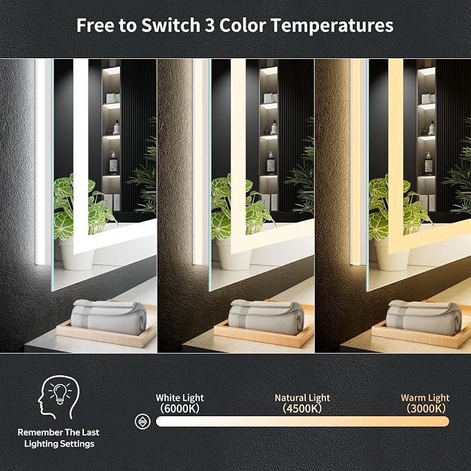 60"x36" LED Bathroom Mirror - Image 5