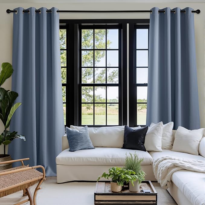 NICETOWN Stone Blue Energy Saving Drapes - Image 8