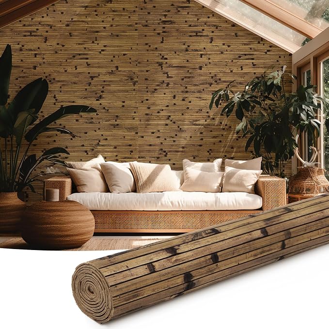 Juexica 1 Pcs Natural Bamboo Wall Panel by Juexica