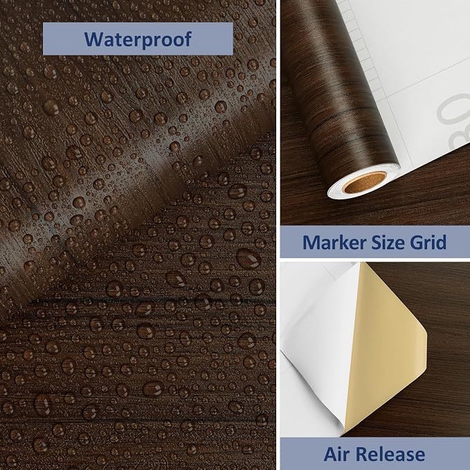 WESTICK Wood Contact Paper for Countertops Waterproof Wood Peel and Stick - Image 8